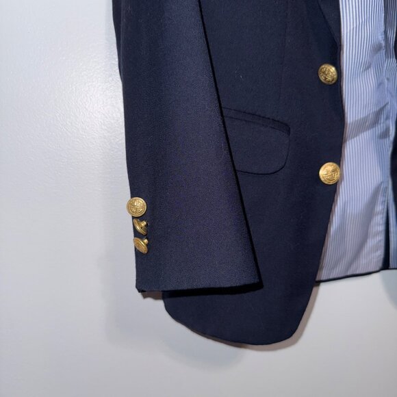 Izod Boys Navy Blazer With Gold Buttons Size 8 - Picture 2 of 8
